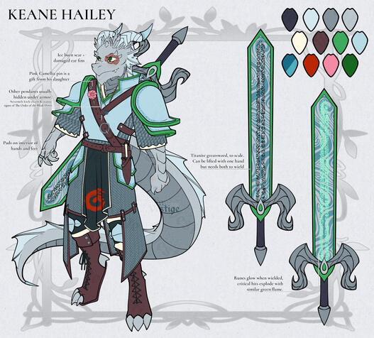 Reference sheet of Keane Hailey